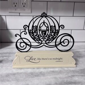 Disney Black and Cream Cinderella Carriage Wall Decor